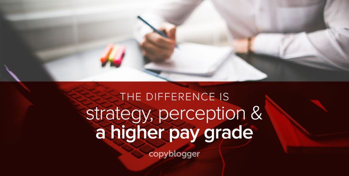 the difference is strategy, perception, and a higher pay grade